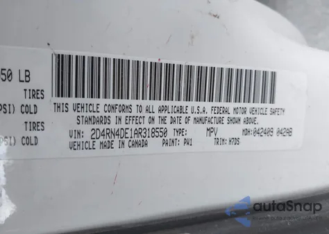 2010 Dodge Grand Caravan Se z USA, uszkodzony, nr VIN 2D4RN4DE1AR318550